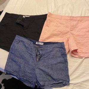 Old Navy Everyday Mid-Rise shorts lot of 3 size 16